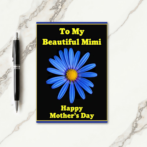 Cobalt Floral Mothers Day Card