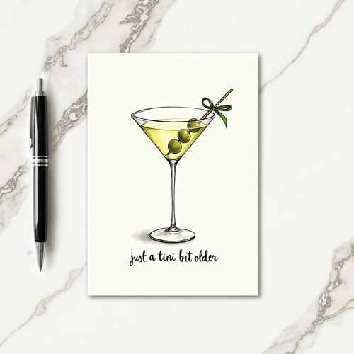 Cocktail Birthday Drink Card