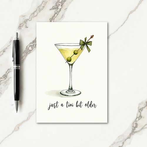Cocktail Birthday Illustration Card