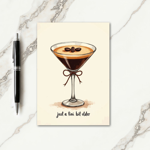Coffee Bean Birthday Card