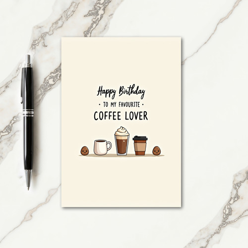 Coffee Mug Art Birthday Card