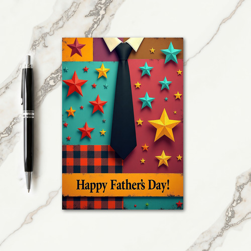 Collage Fathers Day Necktie Card