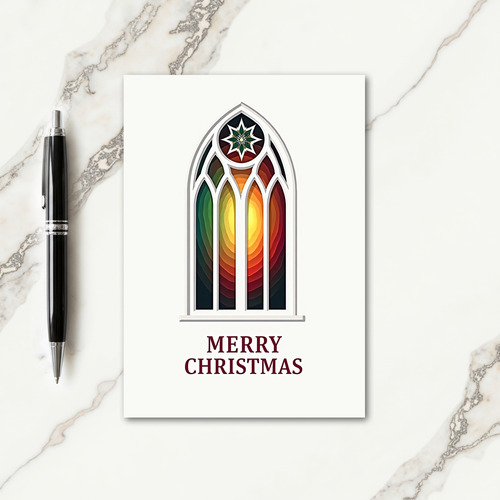 Colorful Arched Christmas Card
