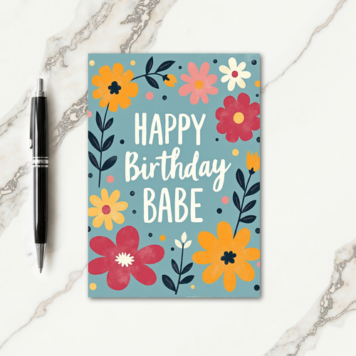 Colorful Babes Birthday Card