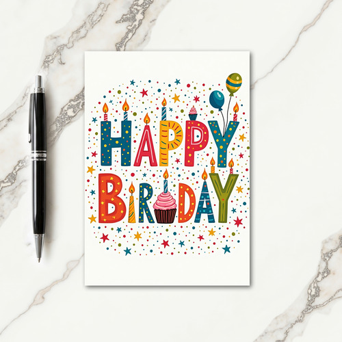 Colorful Birthday Block Card