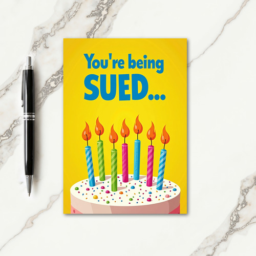 Colorful Birthday Cake Card