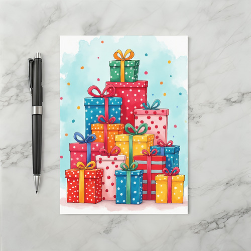 Colorful Birthday Gifts Card