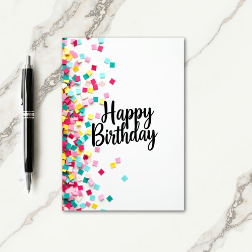 Colorful Birthday Squares Card
