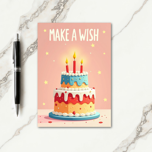 Colorful Birthday Tiered Card