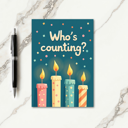 Colorful Candle Birthday Card