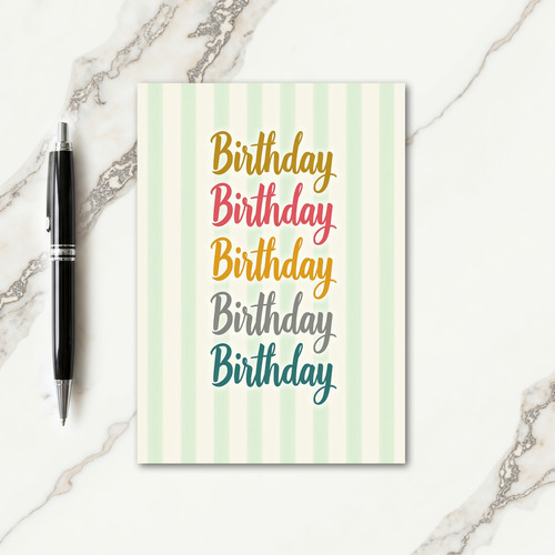 Colorful Cascade Birthday Card