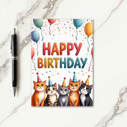 Colorful Celebration Birthday Card