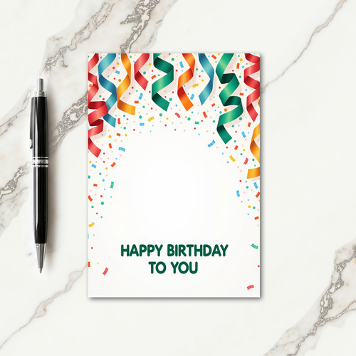 Colorful Confetti Birthday Card