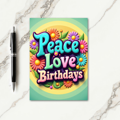 Colorful Daisy Birthday Card