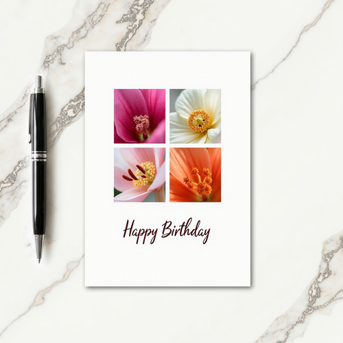 Colorful Flower Birthday Card