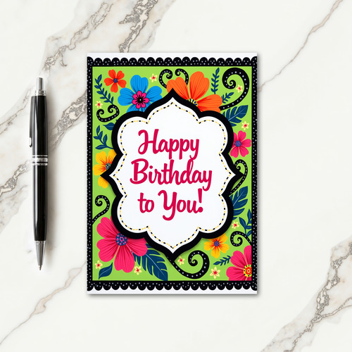 Colorful Foliage Birthday Card