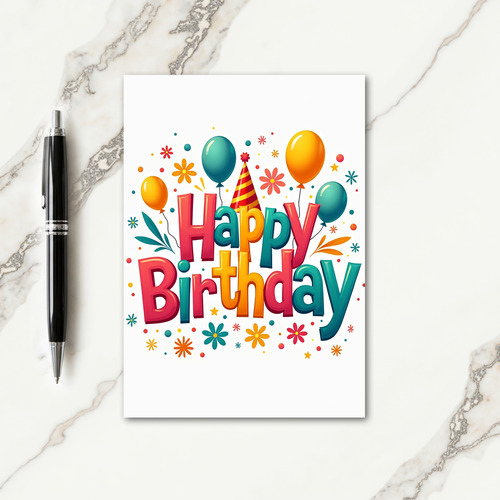 Colorful Gradient Birthday Card