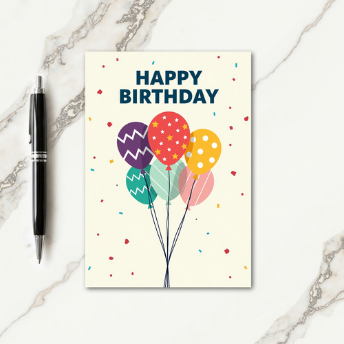 Colorful Graphic Birthday Card