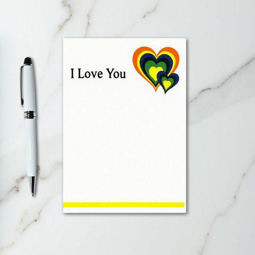 Colorful I Love You Hearts Card