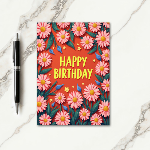 Colorful Illustration Birthday Card