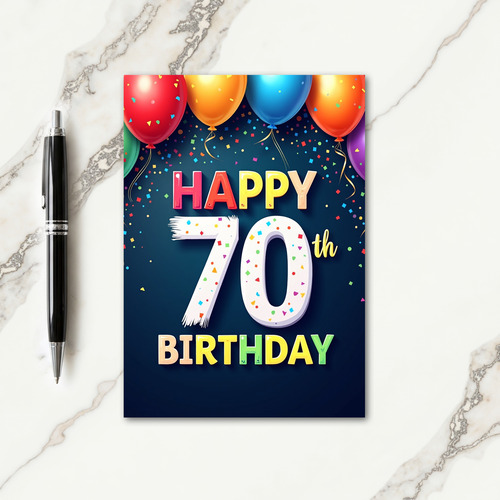 Colorful Milestone Birthday Card