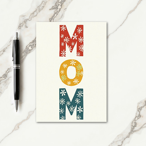 Colorful Mom Message Card
