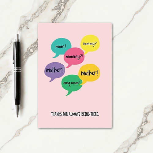 Colorful Mother Thanks Card