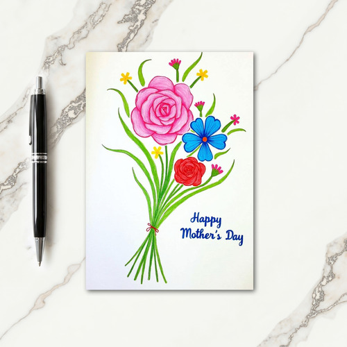 Colorful Mothers Day Flower Card