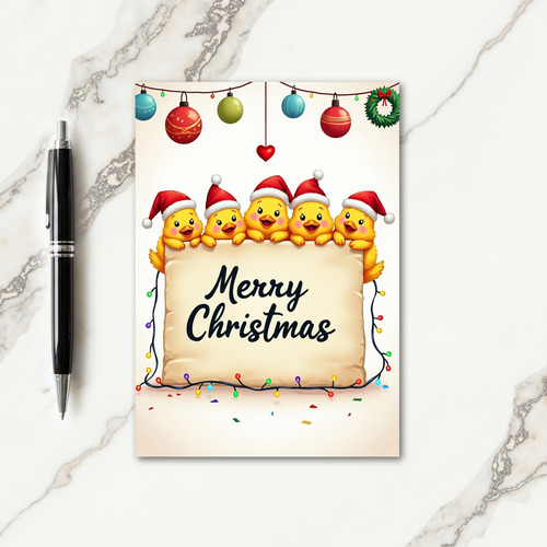 Colorful Ornament Holiday Card