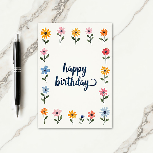Colorful Painted Birthday Card