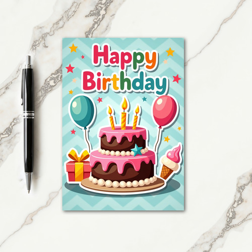 Colorful Party Birthday Card