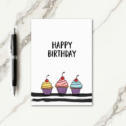 Colorful Pastry Birthday Card