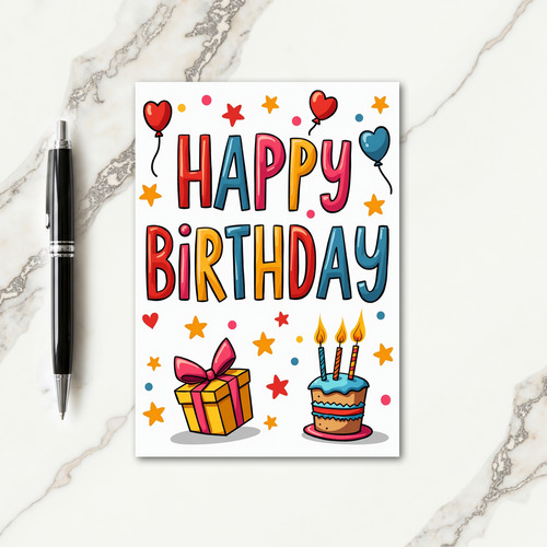 Colorful Playful Birthday Card
