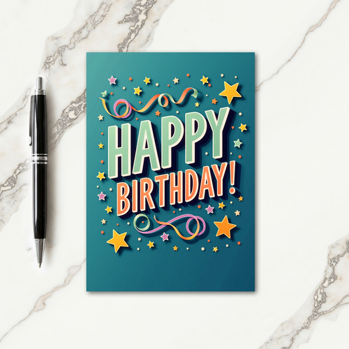 Colorful Pop Art Birthday Card