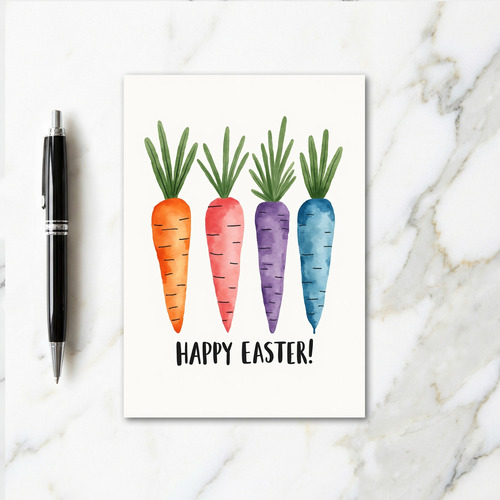 Colorful Root Vegetable Spring Card