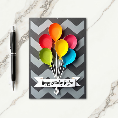 Colorful Shapes Birthday Card