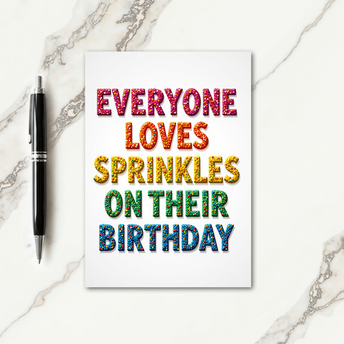 Colorful Sprinkle Birthday Card