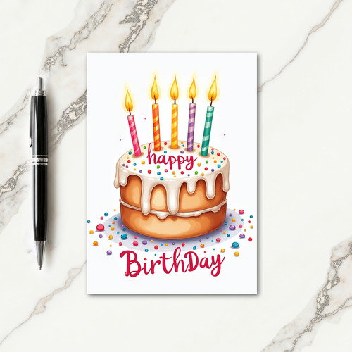 Colorful Sprinkles Birthday Card