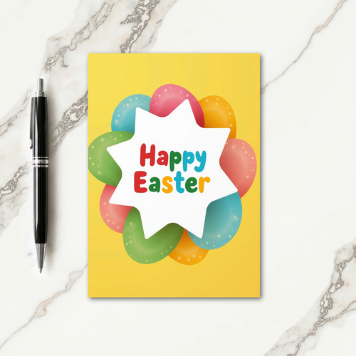 Colorful Star Easter Card
