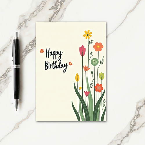 Colorful Stylized Birthday Card