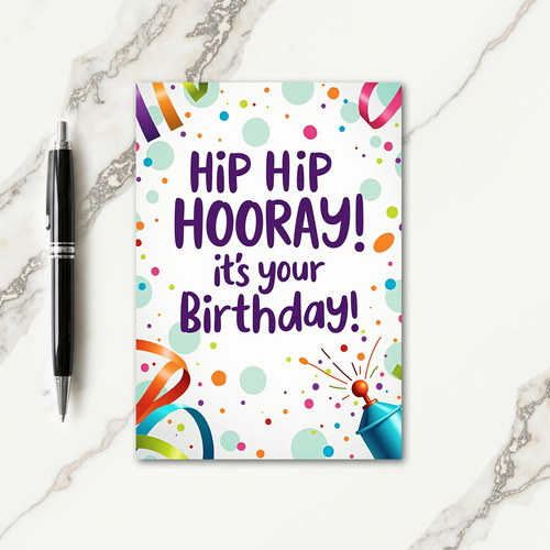 Colorful Swirls Birthday Card
