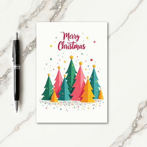 Colorful Tree Forest Card