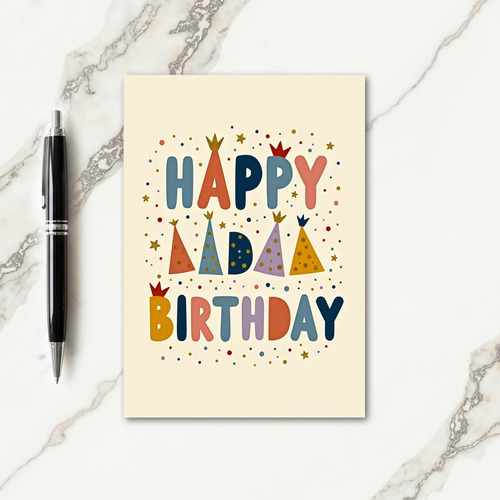 Colorful Typography Birthday Card