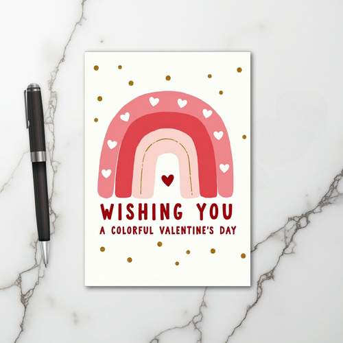 Colorful Valentines Love Rainbow Card