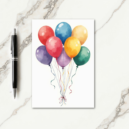 Colorful Watercolor Birthday Card