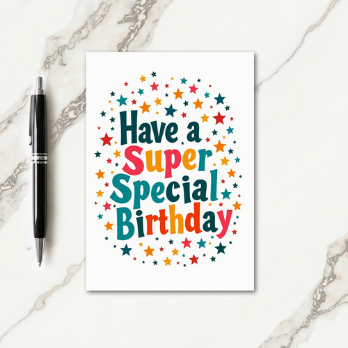 Colorful Wish Birthday Card