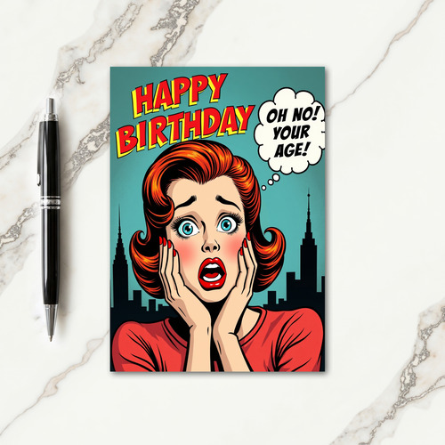 Comic Art Funny Birthday Card