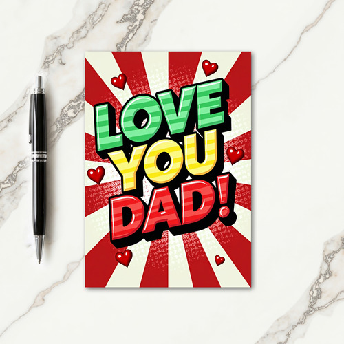 Comic Book Fathers Day Card