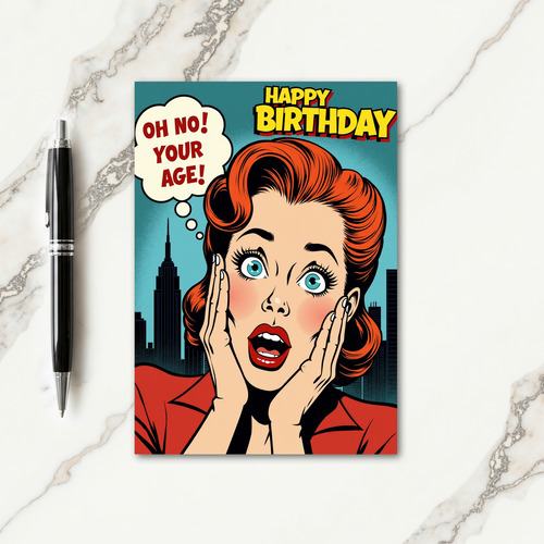 Comic Pop Art Birthday Card
