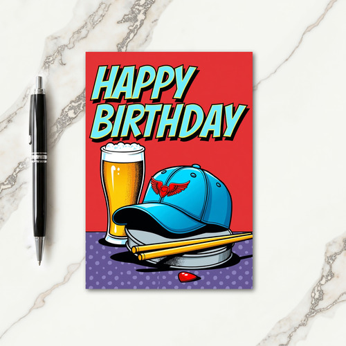 Comic Style Birthday Card
